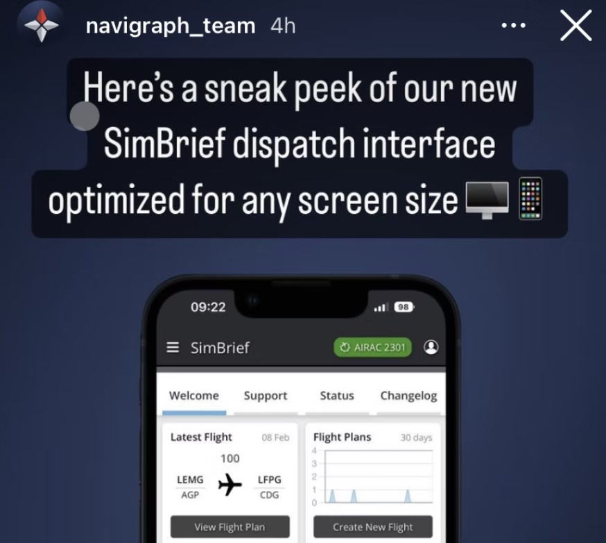 LHVirtual2's tweet image. Congratulations to the team of @simbrief and @navigraph for the latest update release on #simbrief!
Nicely done. Good progress!