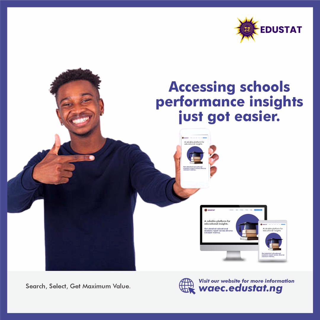 Say goodbye to the overwhelming hassle of accessing high school performance and insights!  Follow @waec_edustat today for more information.
 
#waecedustat #edustat #schoolperformance #insightsmadeeasy #educationwins #sidmach