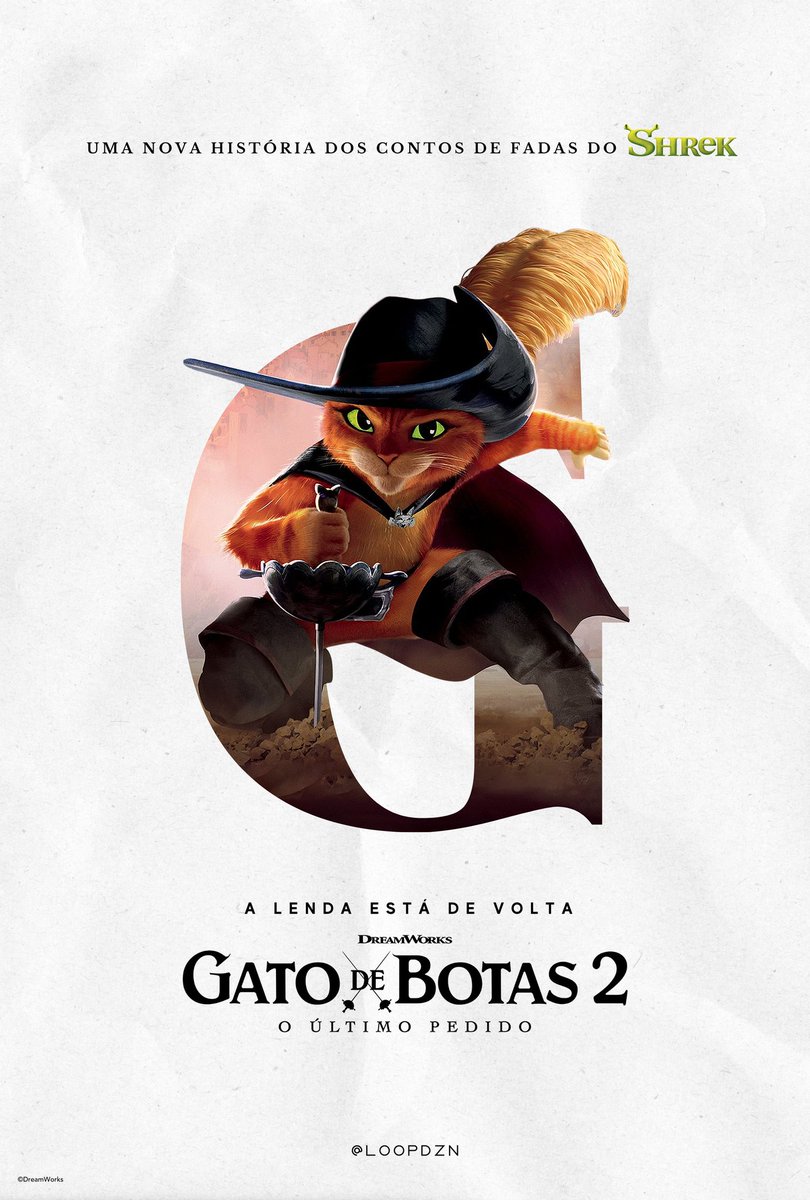 Loop4rtz's tweet photo. Pôster minimalista de #GatoDeBotas2 😼 https://t.co/WDdDb8cO8i