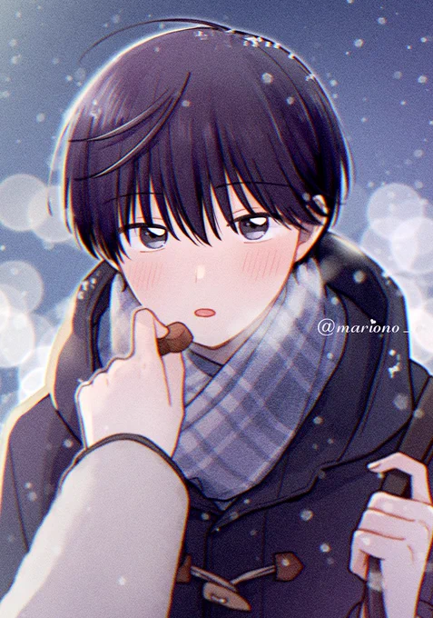 あーん #創作BL #好きです先輩 #しょまゆず 