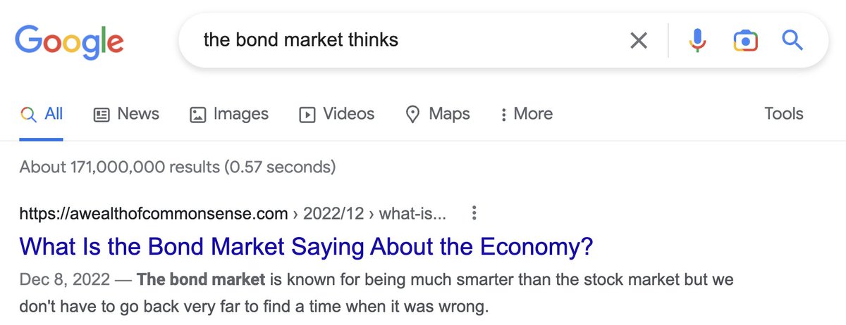 Reswot's tweet photo. Google the phrase, 'the bond market thinks' (171 mil results). Personification of 'the bond market' is a growing misconception. Oftentimes, 'the bond market' is not thinking - it is just eating, drinking, sleeping or purging. Approach opportunistically, mindful of #durationrisk https://t.co/wWonB8HOt5