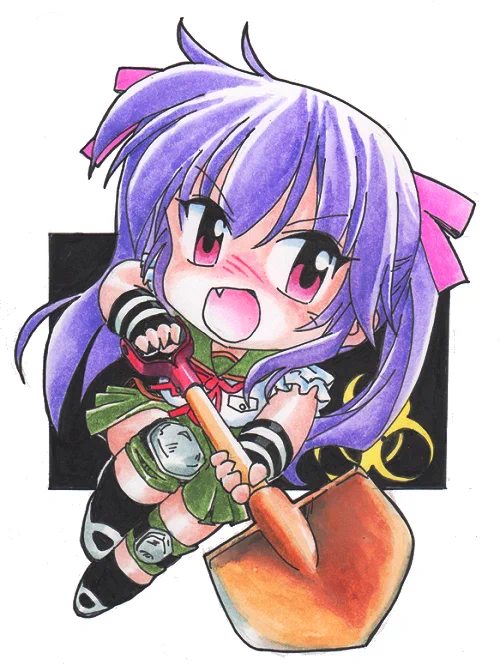 #このタグを見た人は持ってる中で戦闘力高そうなの晒せ シャベルは第一次世界大戦の塹壕戦において最も兵士に信頼された武器。#がっこうぐらし 