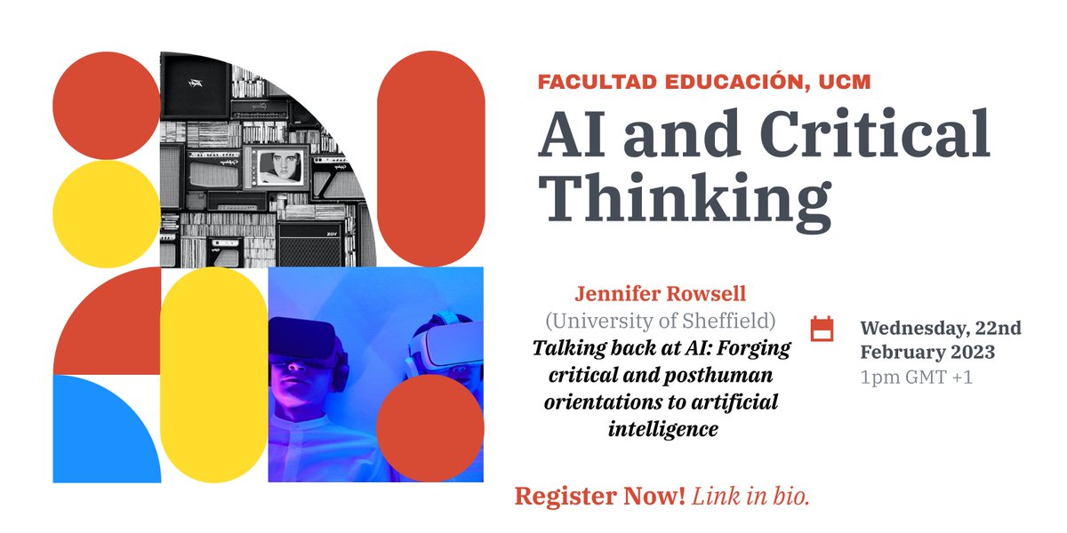 ForMuLe_UCM's tweet photo. One week to go for the #AICriticalLiteracySeminar in  #Madrid #FacultadEducaciónUCM. With 
@drjenrowsell and @eRomanMe. Are you attending? More information below👇 https://t.co/lRod9dx41e