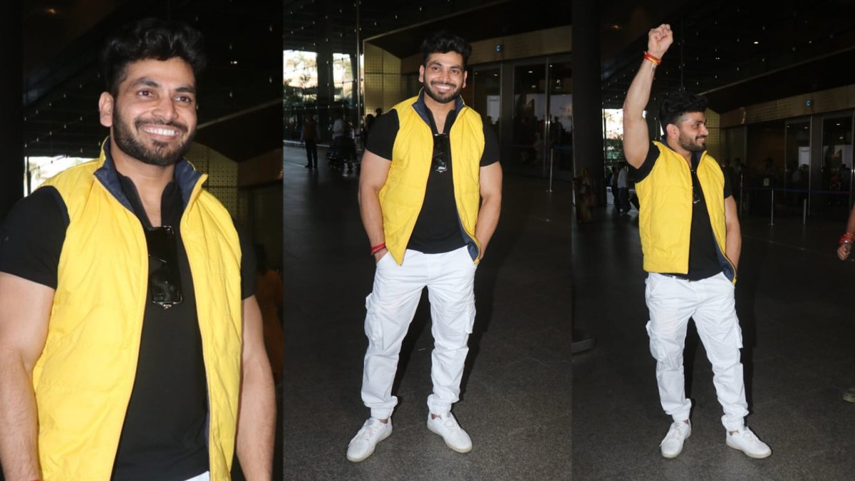 Just spotted the Dynamic #ShivThakare touching down at the airport! 🛬 

<a href="/ShivThakare9/">Shiv Thakare</a> #shivkisena #ShivSquad #BiggBoss16 #BiggBoss