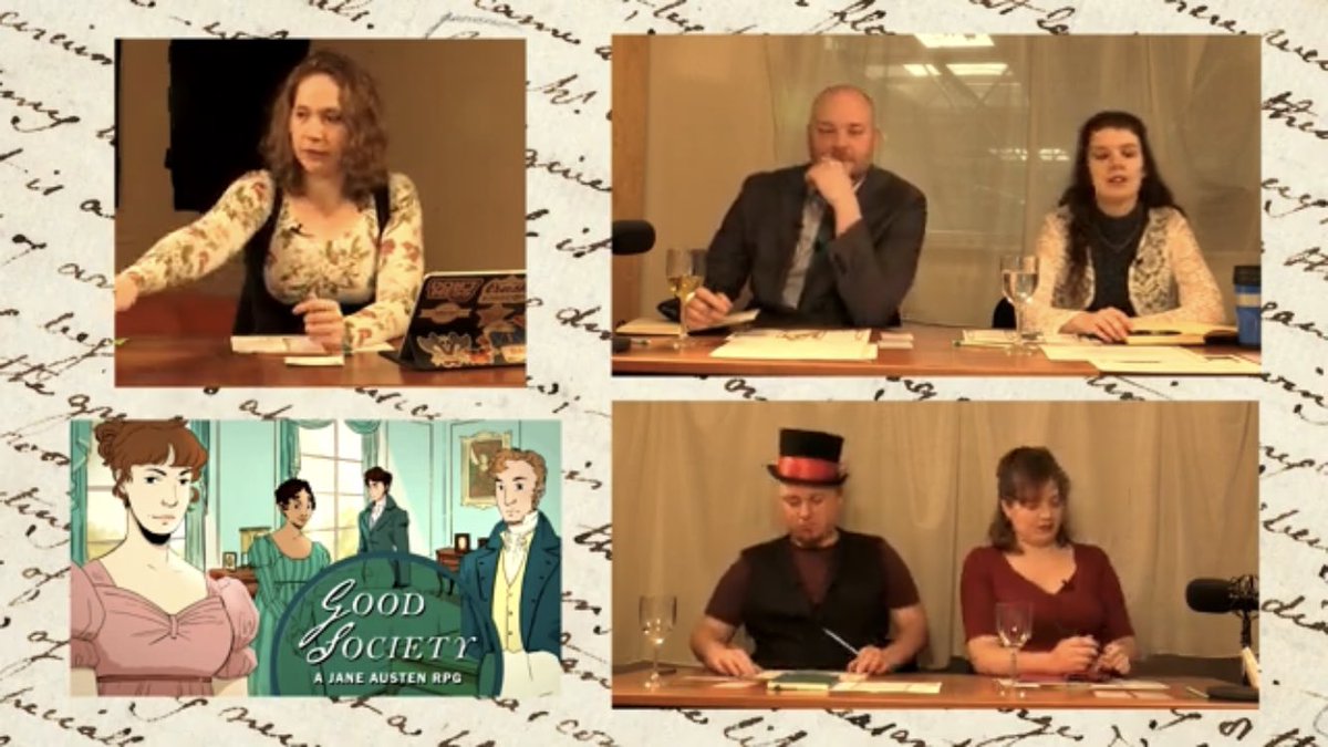 Have you watched the latest episode of <a href="/KristiansBrain/">KristiansBrain</a> where a game of Good Society the Jane Austen RPG by <a href="/storybrewers/">Hayley G ⛺</a> is set up for play in next weeks episode? Well you should! #ttrpgcommunity 
youtu.be/gdVG3r9WCTw