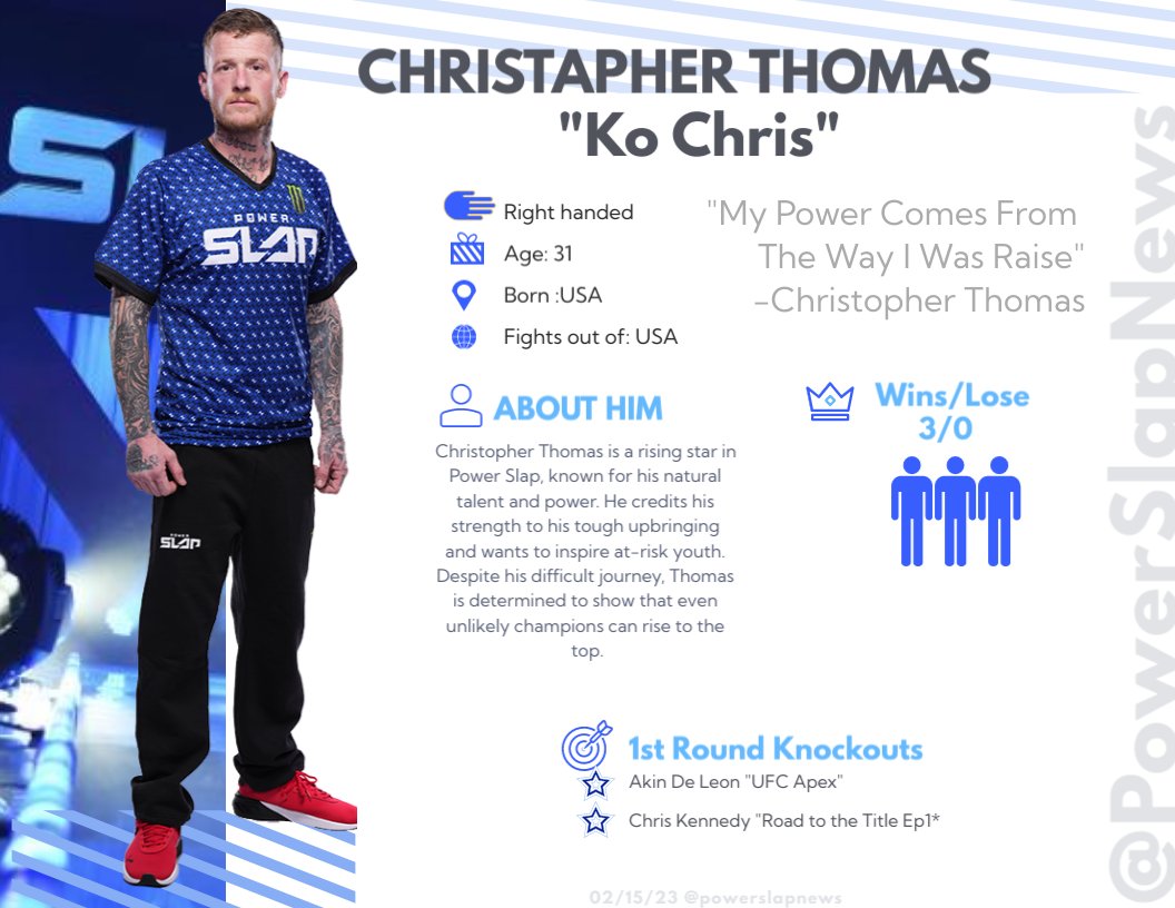Power SLAP News on Twitter "Meet Christapher Thomas 👊"Ko Chris" 👊