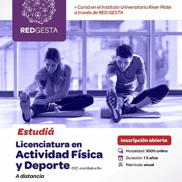 JUReynoso's tweet photo. MÁS EDUCACIÓN UNIVERSITARIA PARA RIVADAVIA 

Seremos una de las tres sedes a nivel nacional, del  INSTITUTO UNIVERSITARIO  RIVER PLATE,  dónde se dictará la Carrera de PROFESOR UNIVERSITARIO EN EDUCACIÓN FÍSICA, con modalidad semi presencial. https://t.co/OpXRvVWIci