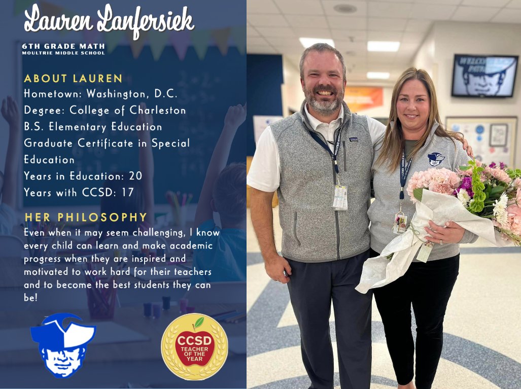 On behalf of CCSD, we would like to congratulate all of the teachers who have been selected as their school's Teacher of the Year!

We are profiling each school's TOY on CCSD's social media and website.
ccsdschools.com/toy2023