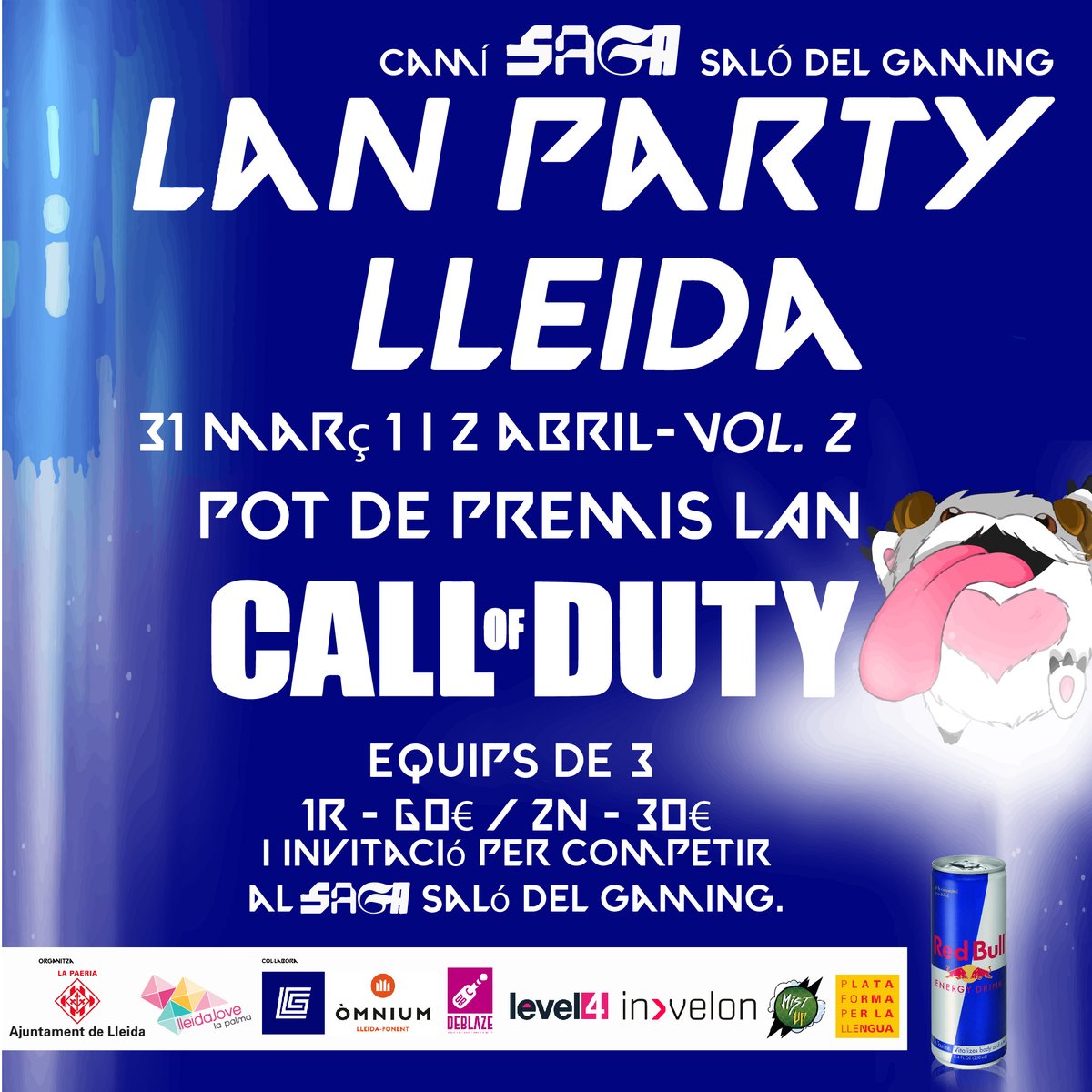 📢#LANPARTY #LLEIDA vol.2📢

Ara sí que sí, <a href="/UEmprenyats/">Urgellencs Emprenyats</a> <a href="/catalanwolves/">(CATWs) 🐾 🐺 🍁</a> i tota la comunitat de <a href="/Gaming_catala/">Gaming.cat</a> i <a href="/creadorstv/">Creadors.</a> esteu citats amb la història! Recordeu, l'honor us crida,
WE WANT YOU 4 THE #lanparty Lleida ARMY! 🫡

Entrada: ticketic.org/ca/entrades/sa…
Lloc: <a href="/MAGICAL_MEDIA/">MAGICAL</a>