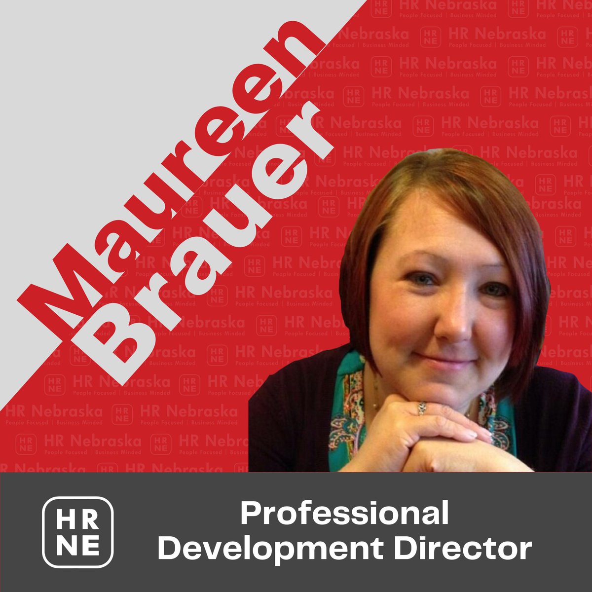 Meet Maureen Brauer! 
She’s passionate about helping individuals and teams better understand themselves and each other.  Maureen organized the #HRNebraska Volunteer Leadership Conference-bringing HR leaders together to connect, learn, and grow. A round of applause for Maureen! 👏🏻