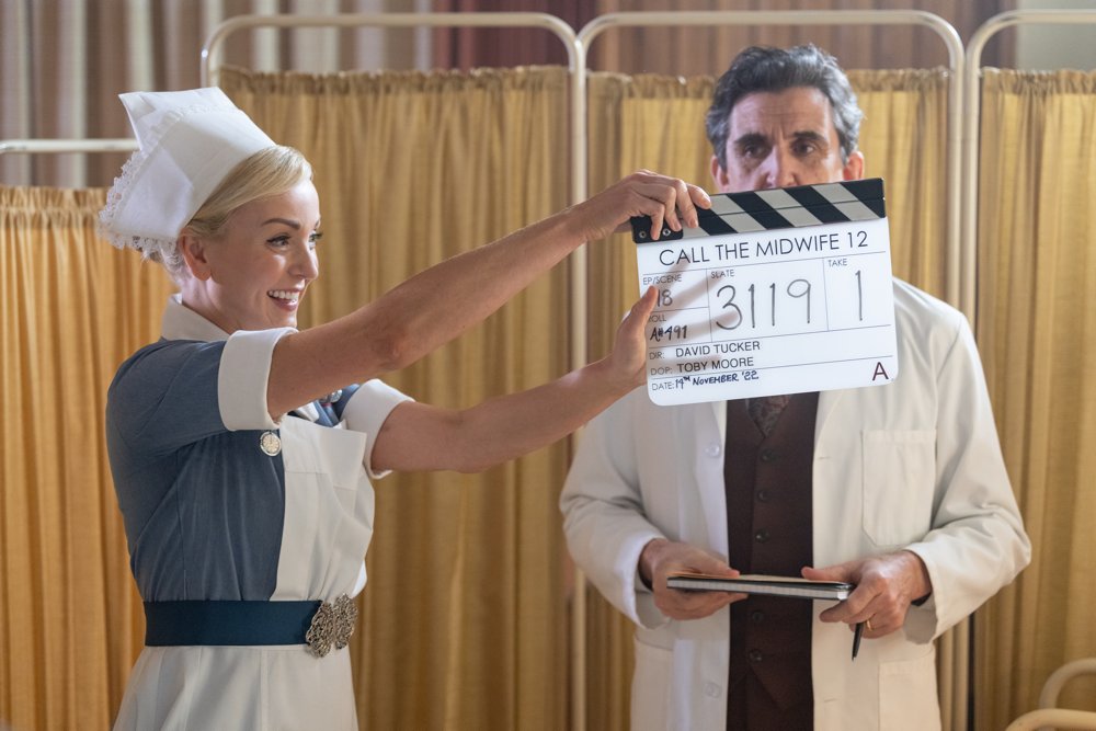 Behind the Scenes on the #CallTheMidwife Series 12 finale: Trixie! You could take somebody’s nose off with that thing!

NOTE > Due to the <a href="/BAFTA/">BAFTA</a> Film Awards this Sunday, our finale episode will now air on Sunday 26th February at 8pm on <a href="/BBCOne/">BBC One</a>. x