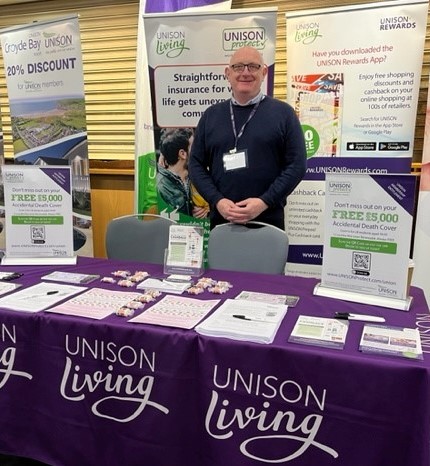 UNISONProtect's tweet photo. To the members of UNISON attending Women's Conference this year - don't forget to stop by our stand for info about membership benefits and your chance to enter our prize draw! Our lovely John is happy to help :) https://t.co/ur7Z3ZxdnT