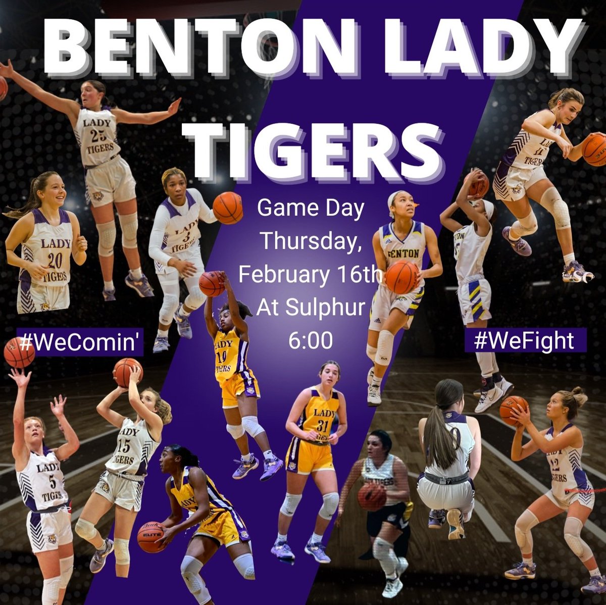 BentonLadyTige1's tweet photo. Game Day!
#Wecoming #WeFight  @Marissaschoth @sellers_tate @maddyryan12 @AKRyan25 @mikayelasanche1 @WashingtonReily @erykahh23 @CBailey0 @Taymartinez26 @lainey_lafitte @Addi_R_Morris @jannahcarter2 @emilysteph06 @LgrBasketball @LSL_Sportsline @GeauxPrepsLA @OTBSports_ @nwlaedits https://t.co/zv3xDVR7Pm