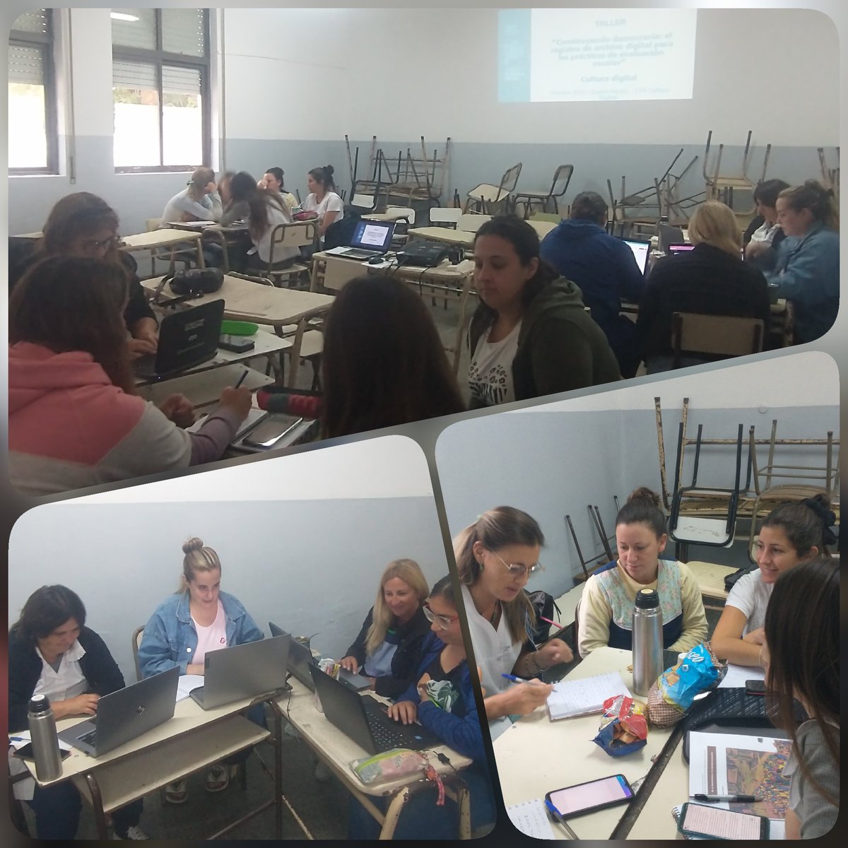 mardanielmdp's tweet photo. 1er enc del taller "Construyendo democracia: el registro de archivo digital para las práct. de eval. escolar". Coronel Vidal, Mar Chiquita. Reflexionamos y creamos narrativas visuales que recuperan diversos momentos de la democracia #CIIE #SomosDFDP https://t.co/pe4hh0NGoB