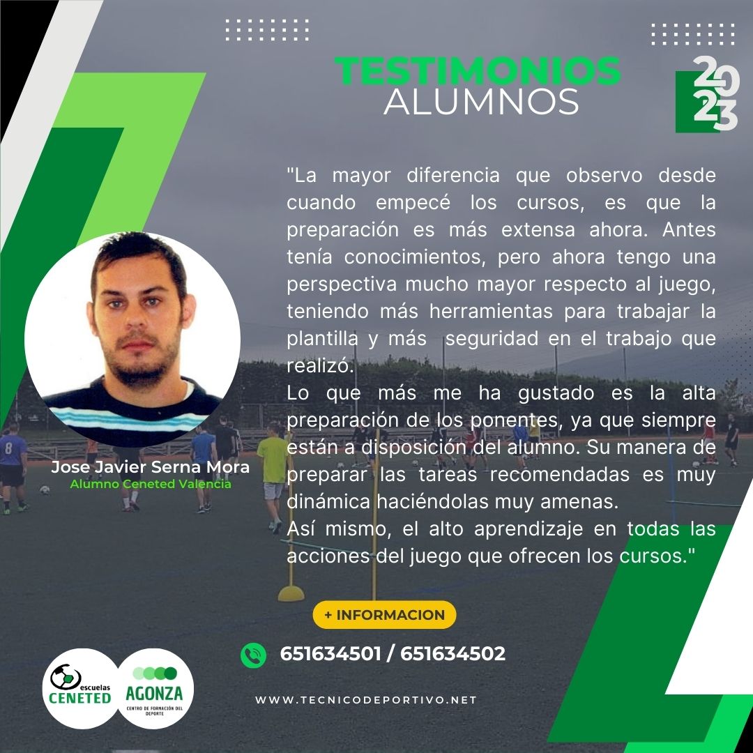 Tenemos más testimonios de nuestros alumnos

🗣Jose Javier Serna Mora de <a href="/CENETEDValencia/">CENETEDValencia</a>