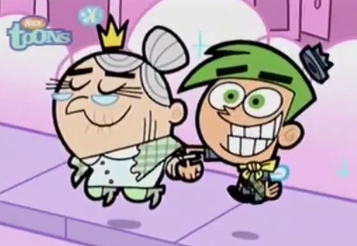 leng_huey's tweet photo. Cosmo's helping an old lady cross the street back when he was a fairy scout. #thefairlyoddparents #nationalactsofkindnessday https://t.co/HAko8GTuRQ