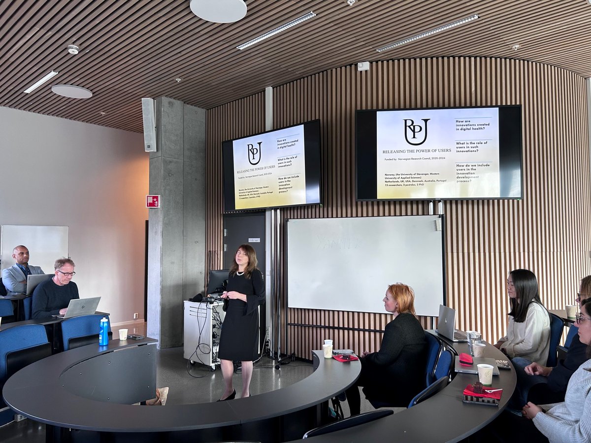 CIR_Stavanger's tweet photo. Todays seminar in the auditorium, to meet the bigger interest and importance of the topic: "Releasing the power of users - articulating user interest to accelerate new innovative pathways in the digital health and welfare sector" https://t.co/INsR3qi4vp