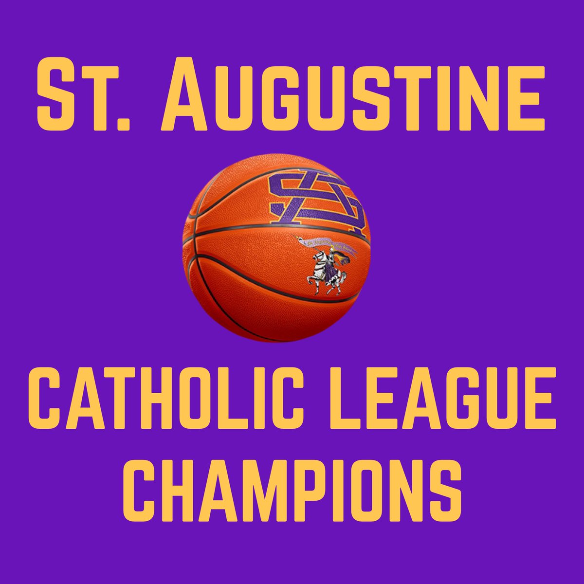 CatholicLeague_'s tweet photo. .@StAugnola Purple Knights are the Catholic League Champions! https://t.co/eQAvhVqZdS