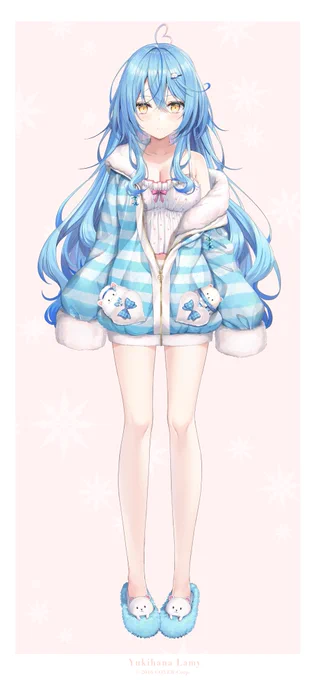 雪花ラミィちゃんの新衣装お仕立てしました!いつもと違った部屋着のラミィちゃんです#雪花ラミィ新衣装 