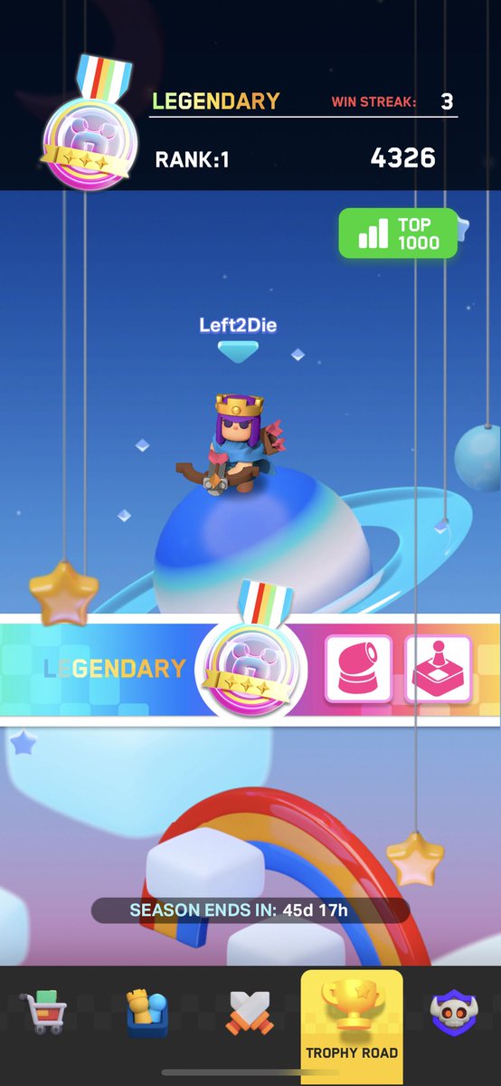 Rank 1 🌎 🔝
Remove bonus trophies from streaks this is broken 🫡