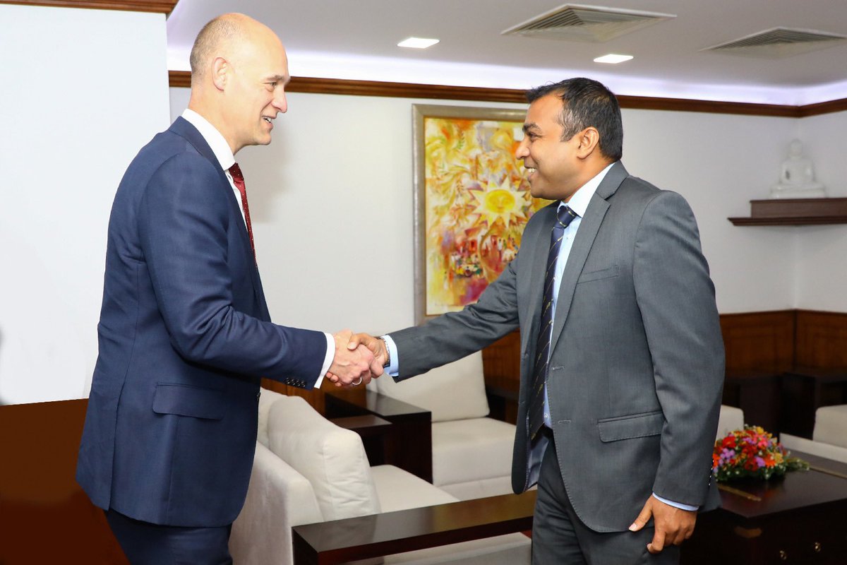 PremiTennakoon's tweet photo. Pleased to meet with Jedidiah P Royal, Principle Deputy Assistant Secretary of Defence for Indo-Pacific Security Affairs today (16). We  discussed strengthening the #defence cooperation between the two nations. @DeptofDefense @USEmbSL @LkDefence #lka #SriLanka https://t.co/tjIsojXyNy