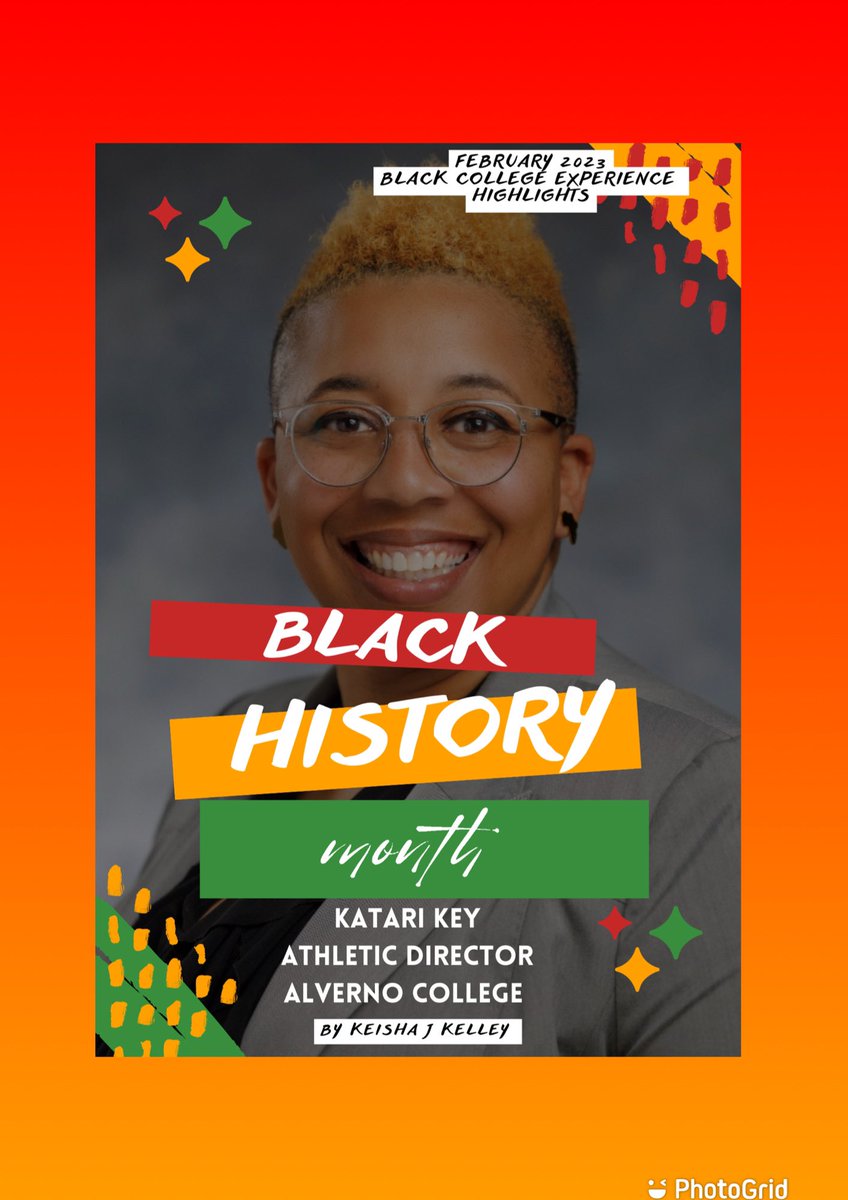 BlackCollegeExp's tweet photo. On the 16th day of Black History Month @BlackCollegeExp highlights 
@atariwithak is the sixth Director of Athletics in the history of @AlvernoCollege , beginning her term at the college in October of 2020. She enters her third year with the Inferno in 2022-23.
 
Key comes to https://t.co/ZtNak07Acl