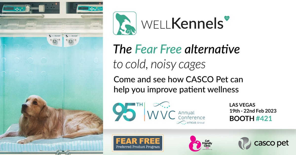 We can't contain our excitement 😁 Western Veterinary Conference starts in just a few days! We'll be showcasing our WELLKennels on 19th-22nd Feb at booth #421! 
#wvc2023 #westernveterinaryconference #vetshow #veterinary #veterinaryprofessionals #veterinarypractice #animalhospital