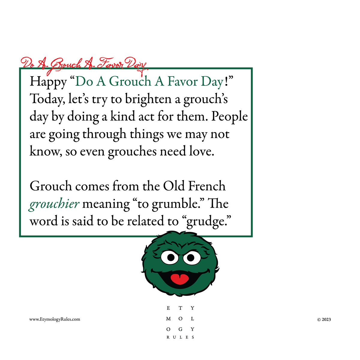 EtymologyRules's tweet photo. #etymologyrules #etymology #doagrouchafavorday #grouch https://t.co/4p062O8l3G