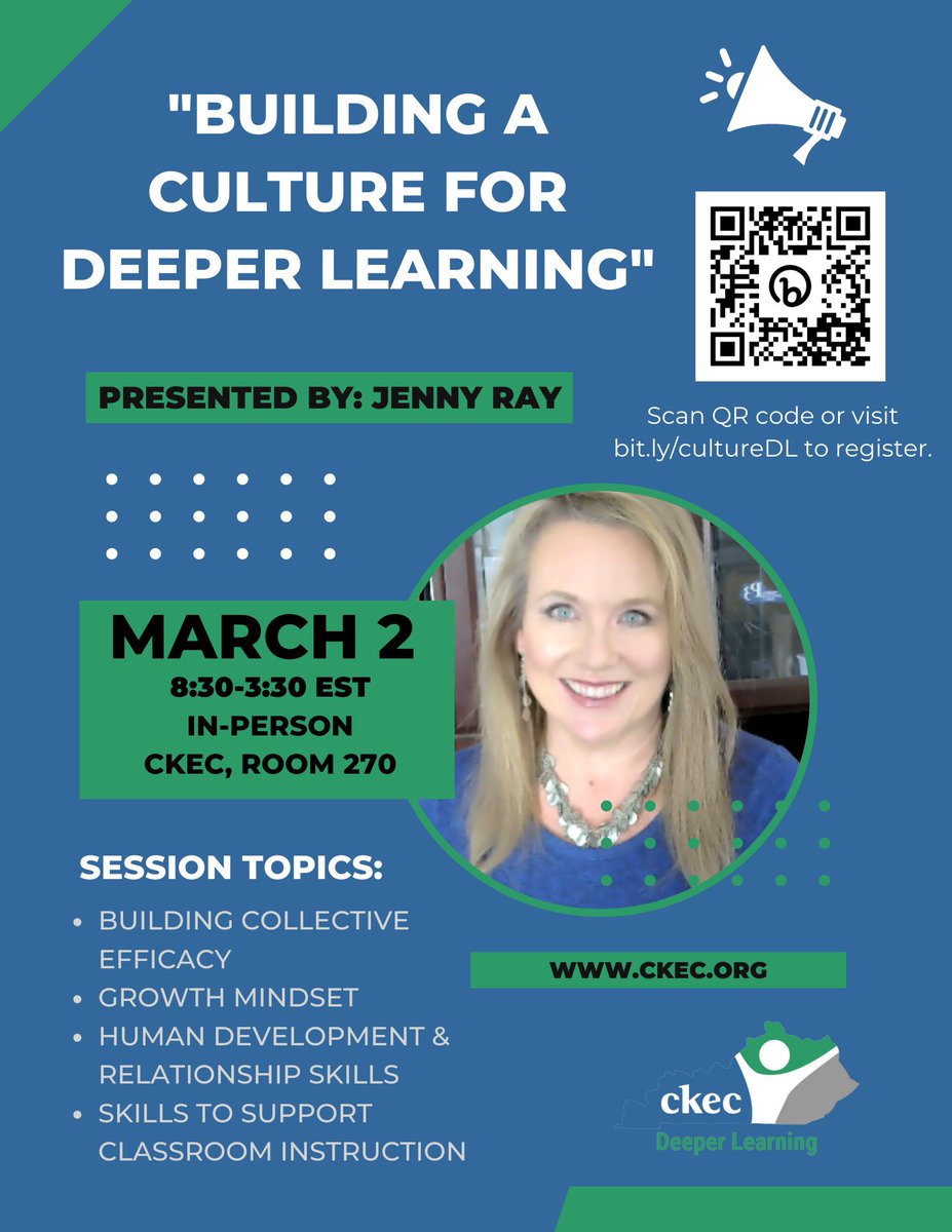 CKYEC's tweet photo. District, School, and Instructional/Teacher Leaders - Join us at CKEC on March 2 to learn how to lead the deeper learning work in your district.  Register at https://t.co/9fZIETUpmO #InnovateLearning #KYDL https://t.co/pBiFIJwur6