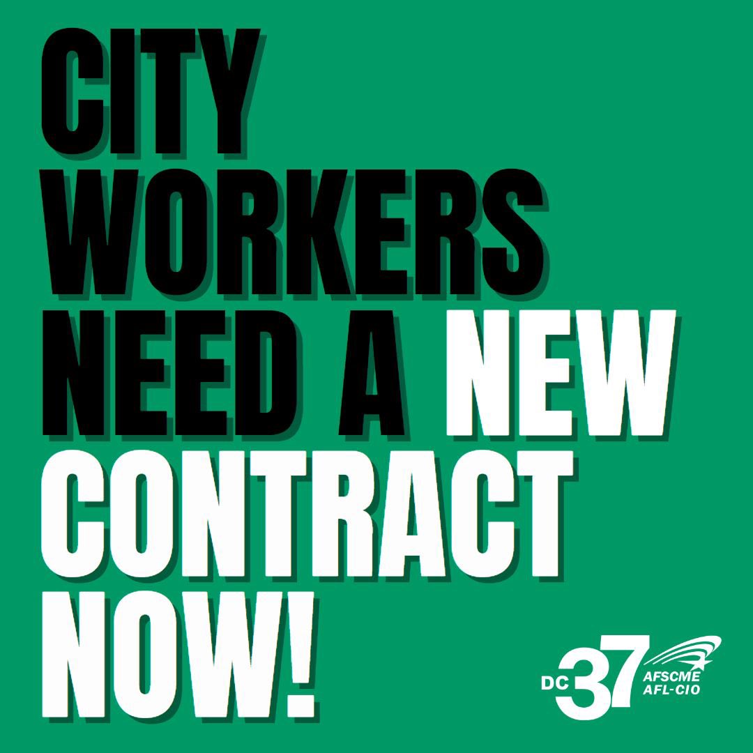 DC37nyc's tweet photo. TODAY’S THE DAY: We’re heading to the bargaining table this morning to secure a new contract for our members. Share a message of support for city workers using the hashtag #DC37CONTRACTNOW!
More ways to participate: https://t.co/ga018ABVda https://t.co/1uw4rBnC44