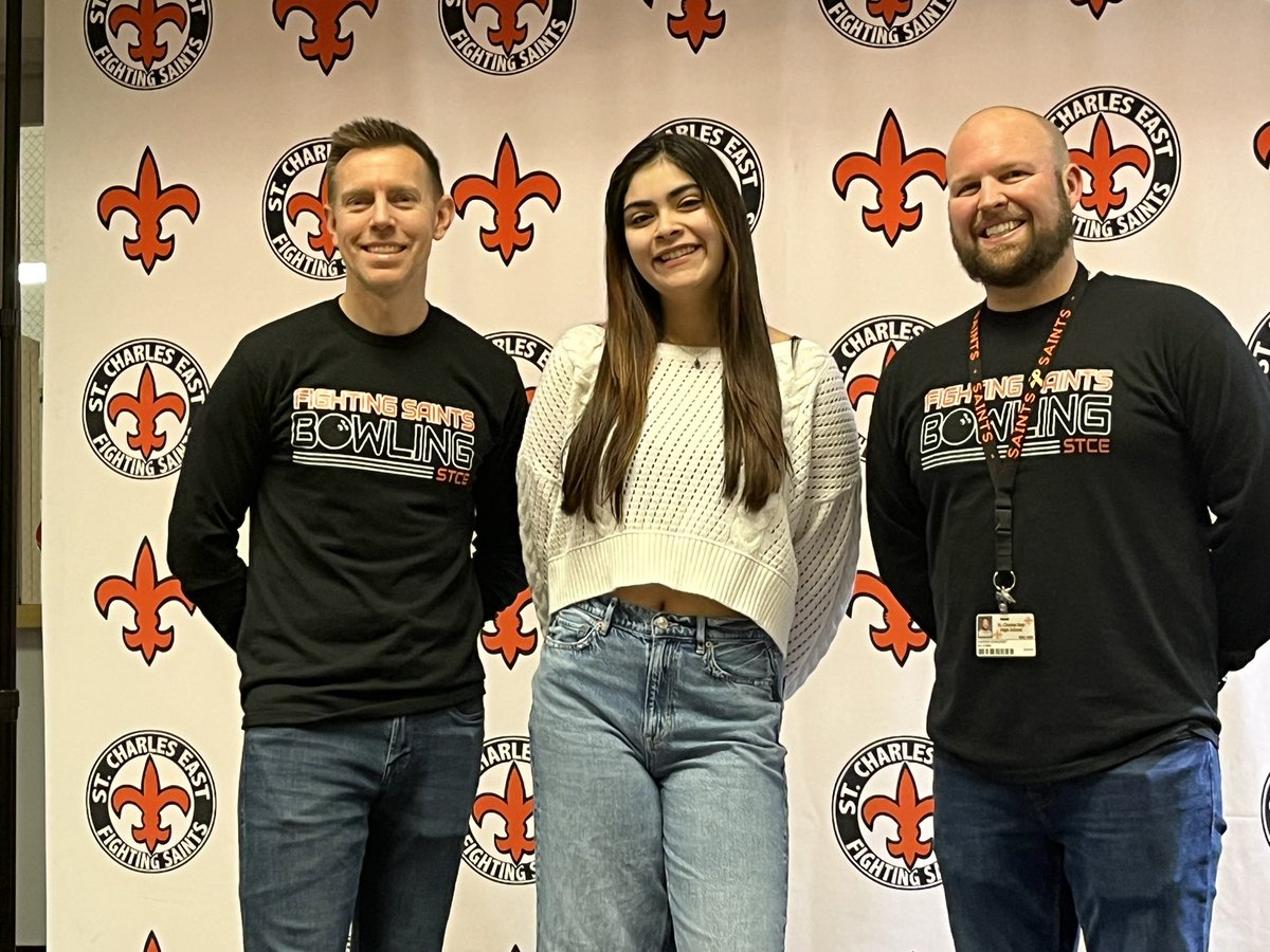 Good Luck to Lida Burgos  <a href="/IHSAState/">IHSA State</a> Girls Bowling 🎳! #SaintsPride⚜️
