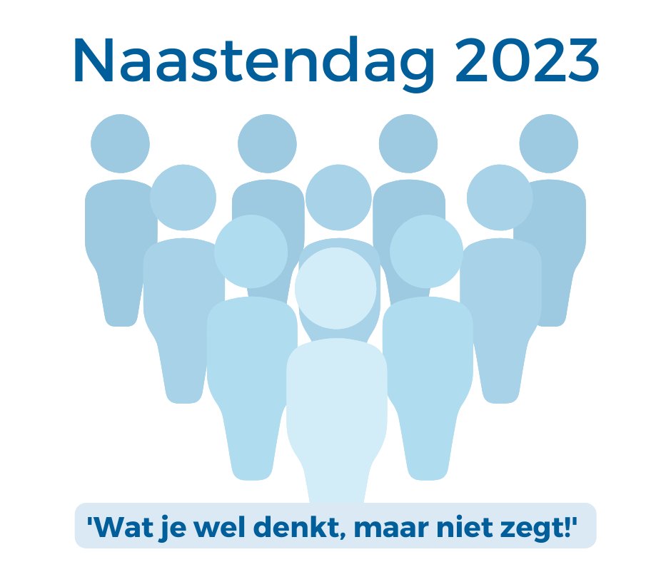 Vandaag is het Naastendag. Uit onderzoek van Windesheim blijkt dat er vaak veel wordt gedacht, maar niet wordt uitgesproken. Dat staat de onderlinge relatie, en misschien zelfs het herstelproces, in de weg. Vandaag gaan collega's, naasten en clienten aan de slag met dit onderwerp