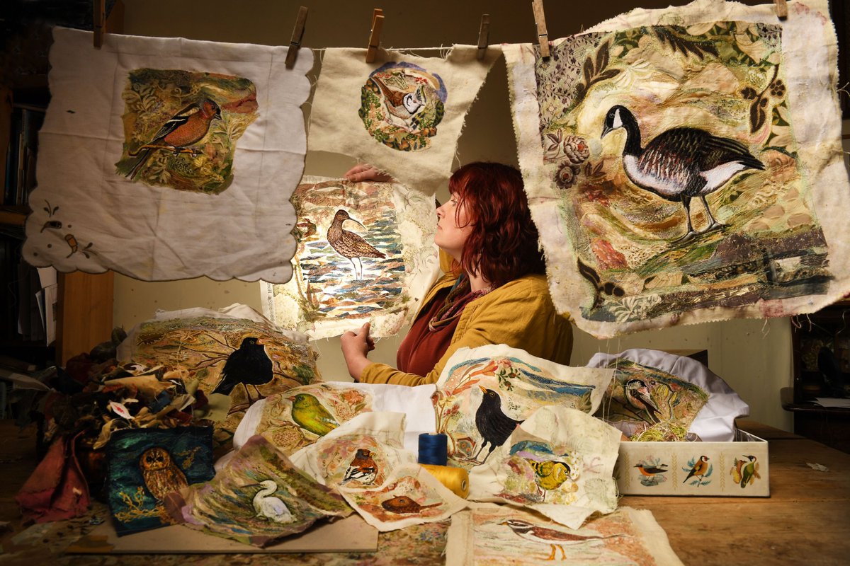 In North Devon? Come and see my little embroidery exhibition <a href="/RHSRosemoor/">RHSRosemoor</a> - its on till 12 March. Here's me pictured with my work in #thetimes earlier this week
 
#embroidery #artexhibition #birdart #birdlife #devonartistsnetwork #devonartist #folkart #devonlife <a href="/DevonLife/">Devon Life</a>