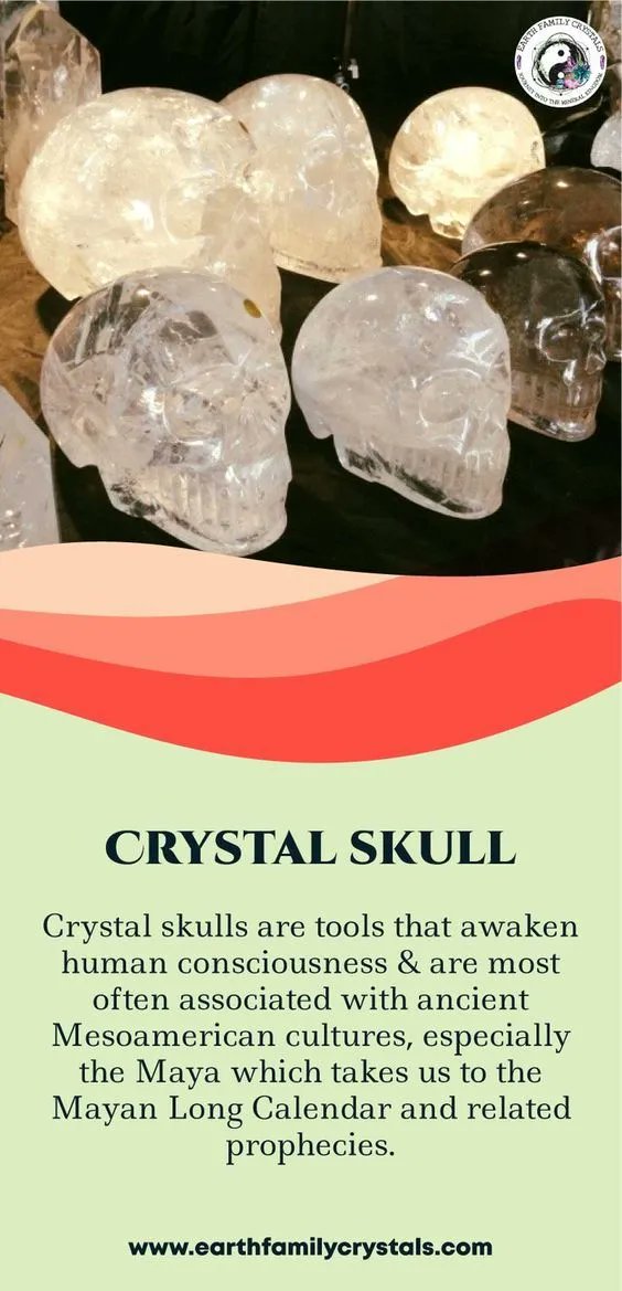 EarthFamilyCrys's tweet photo. Crystal skulls are metaphysical tools that awaken human consciousness &amp; are most often associated with ancient Mesoamerican cultures, especially the Maya, which takes us to the Mayan Long Calendar and related prophecies.
#crystalskulls 
#crystaleyecandy https://t.co/885aPamcl6