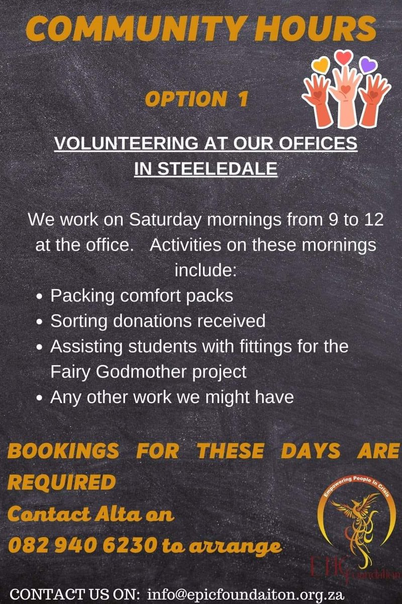 PennyLangton1's tweet image. @EpicFoundSA needs our support peeps. Kids that need community hours, join our cause 🫵🏻 #communityhours #together #supportlocal