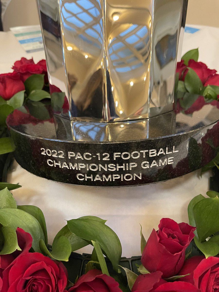 It's a lot heavier than it looks.

Thank you, Jason and Natalie, for bringing and showcasing the <a href="/pac12/">Pac-12 Conference</a> football championship trophy recognizng <a href="/UUtah/">University of Utah</a>.

TaylorV, bravo to you for a job very well done representing the student body on the board.

Go Utes!