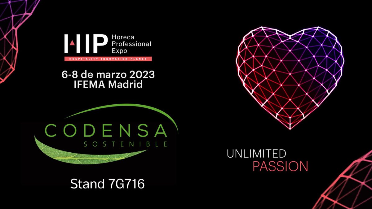 CodensaEnvases's tweet photo. CODENSA PARTICIPA OTRO AÑO MÁS EN HIP – #Horeca Professional Expo 2023 @expohip
INFO: https://t.co/denyreoMRF
#HIP2023 #Codensa #horecaprofesionalexpo #packagingsotenible #sostenibilidad #economiacircular #compostable #biodegradable #green #ceroplasticos #innovacion https://t.co/hpzL25PSEJ