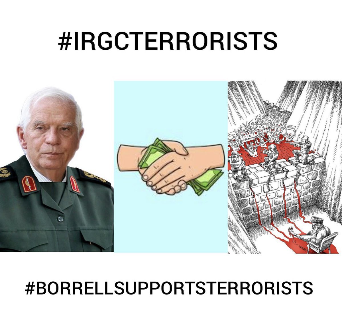 MahoorPomo's tweet photo. @thijsreuten @khiyar_shoor Everybody knows #JosepBorrellSupportsTerrorists #IRGCterorrists https://t.co/2eaUSQQF22