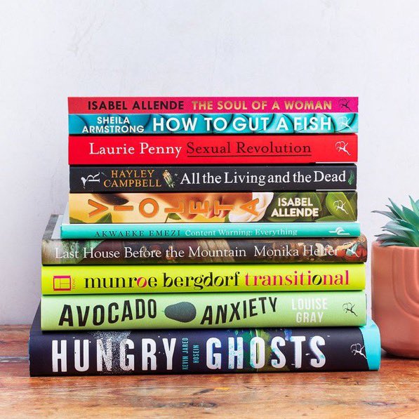 loubgray's tweet photo. Same publication day as Isabel Allende!! This may be as close as I get to my heroine… Also @sheela_no_gig #Howtogutafish @hayleycampbelly @azemezi @kevinjhosein Can’t wait to read all these books! Happy Publication day to all x https://t.co/oJ2DTQvh34
