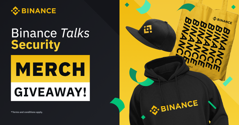 binance's tweet photo. With #BinanceTalks Security being the first in the series, we’d love to know how you are listening in!

1. RT this tweet
2. Reply below with a picture of your setup showing the event 

We’ll pick 10 of the best to win #Binance merch 👕

Watch live now ⬇️