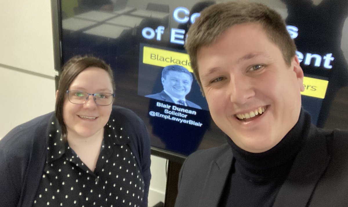 Back in my home town today delivering a presentation on employment contracts to students <a href="/StirUni/">University of Stirling</a> with <a href="/TraineeKatyS/">Katy Sharpe</a>. We are two former Stirling students turned tutors!

Thanks to all for their engagement and to Katy Forrest for inviting us!