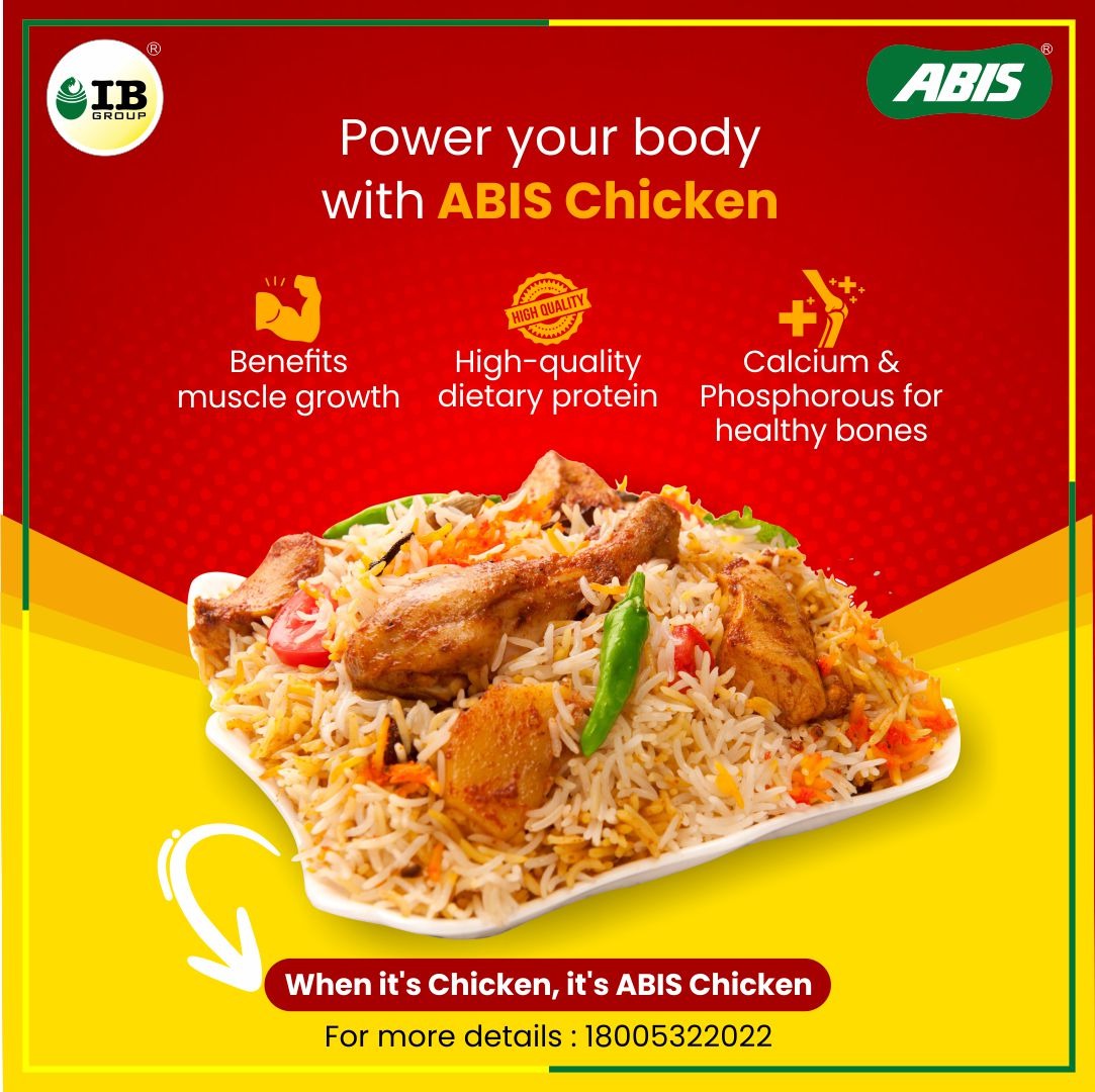 ibgroup_india's tweet photo. #ABISChicken provides high-quality nourishment which is low in fat. 
Chicken includes calcium, phosphorous and other vital nutrients in addition to its high protein level.

#nutrition #abischicken #healthyfood #protein #iron #zinc #copper #DeliciousChicken #NonVegLovers #Tender https://t.co/xZryZmp7eY