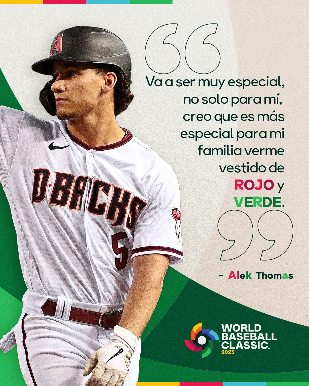 MLB México on X: Alek Thomas juega por México, juega por su familia.  #YoAmoElBeis  / X