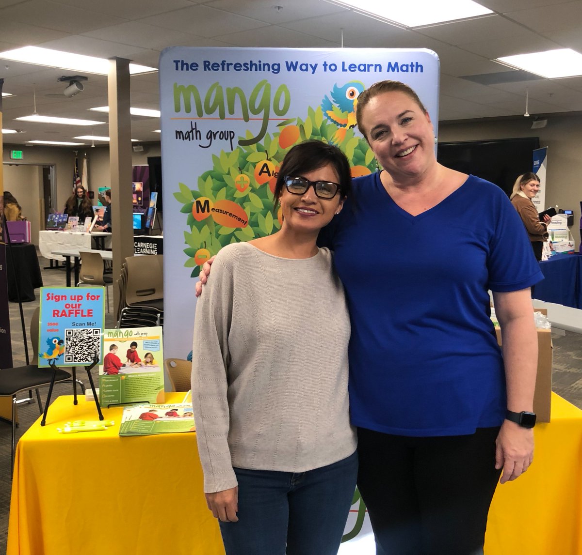 mangomath's tweet image. Love when we meet up with our fellow exhibitors. We have become one big family. #PCSedventures #mangomath #enjoymath #SBresourcefair
