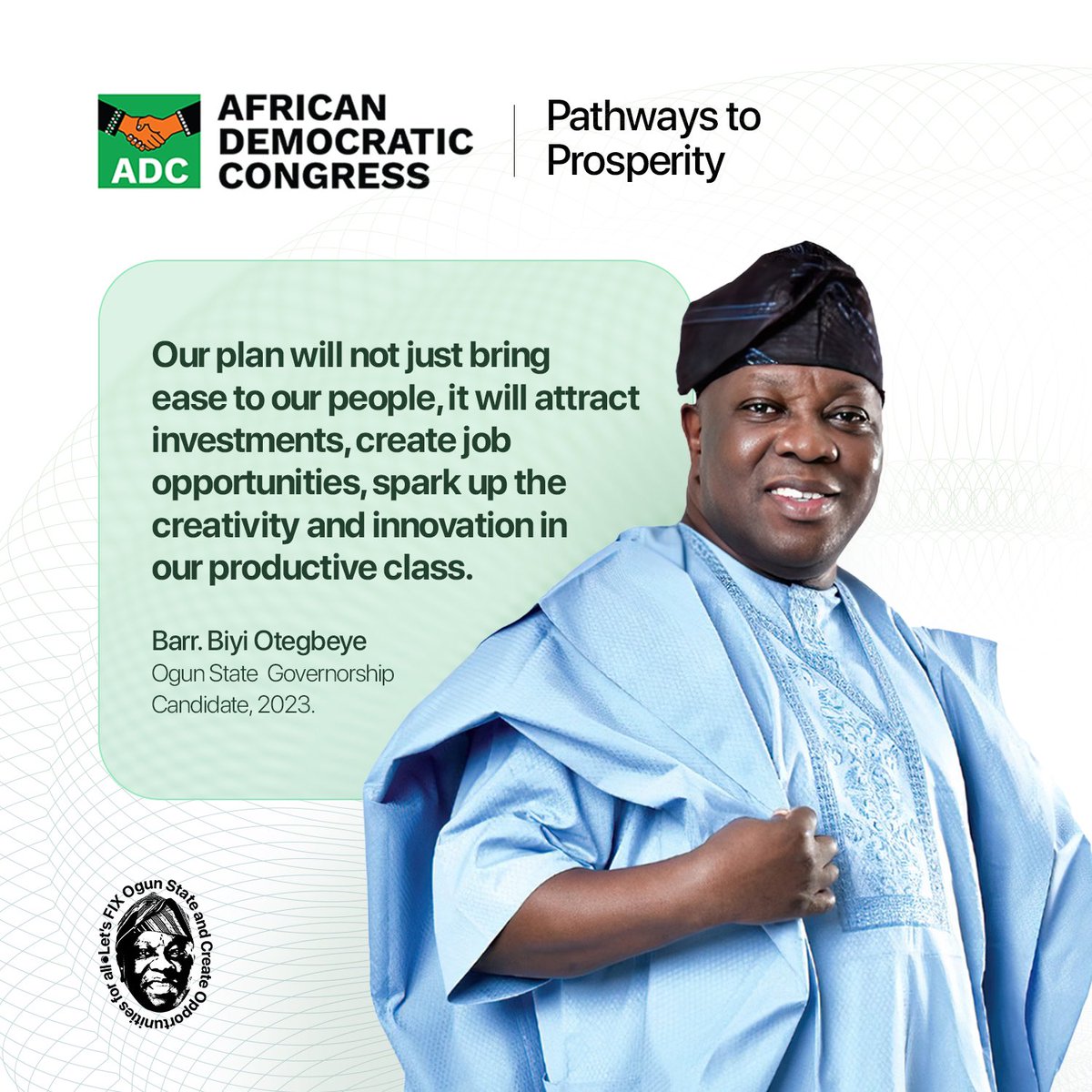 My choice and my gubernatorial candidate <a href="/thebiyiotegbeye/">Barr. Biyi Otegbeye</a> In Sha Allah