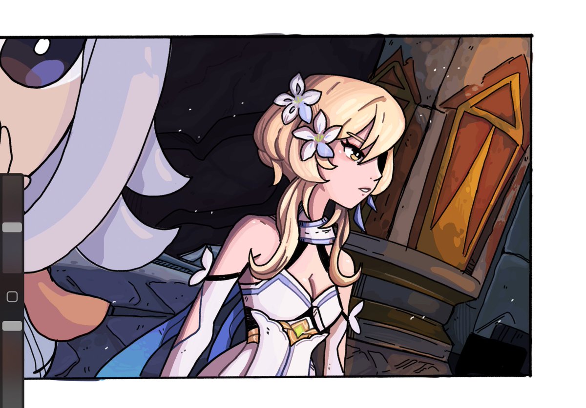 some panels from this lumine jeht comic I'm talking so much but seem to never finish,,,just some more or less finished things,,,,