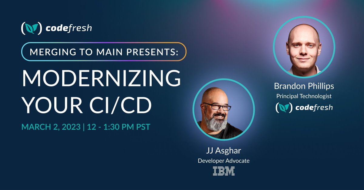 We are excited to announce our new webinar series all about CI/CD - #MergingtoMain! Tune into this monthly series and learn more about introducing CD to your CI, Secrets Management, Progressive Delivery, and more! Join us for episode 1 with <a href="/jjasghar/">JJ Asghar</a> ✨
ow.ly/Ka0h50MTR3b