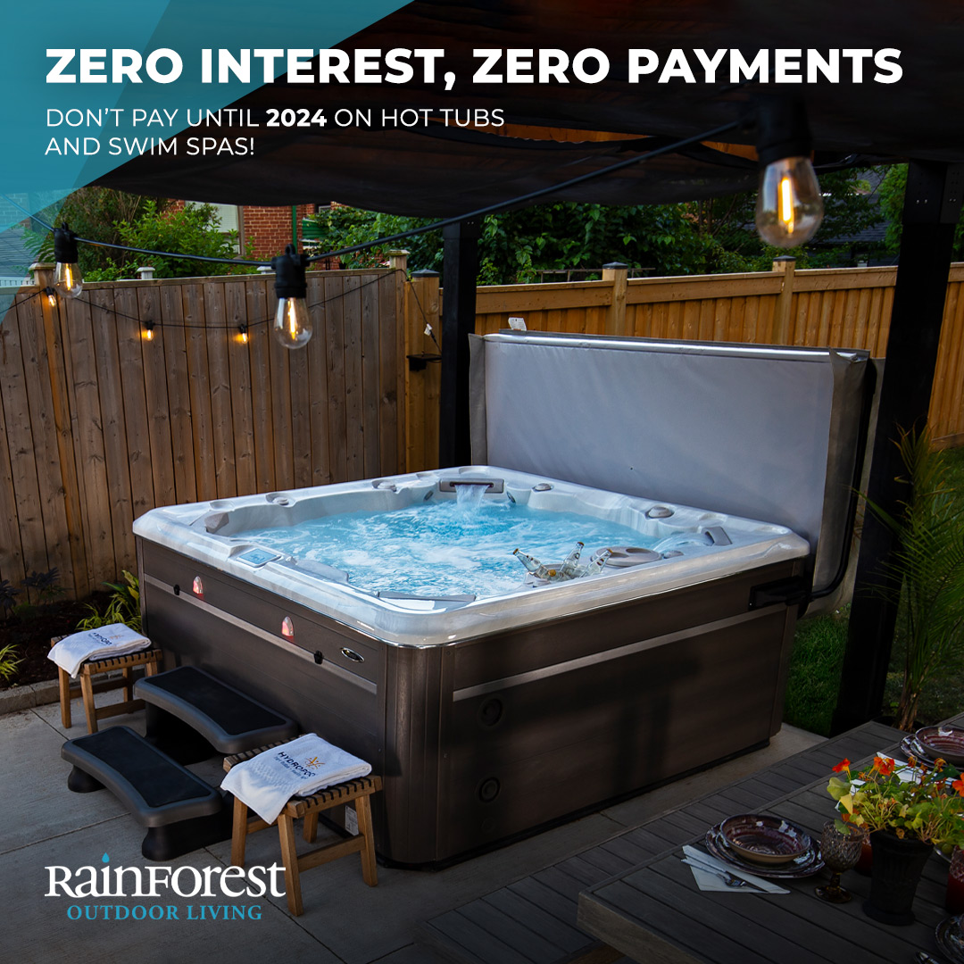 RainforestOL's tweet photo. No payments, no interest for a whole year, just relaxation.

For a limited time, buy a swim spa or hot tub from us and don't pay until 2024! Offer includes FREE delivery, cover, and water care kit.

Contact us for details!

📍 3 - 241 Puntledge Rd
🌐 https://t.co/7duXxA5Dmx https://t.co/6fNycEmWbL