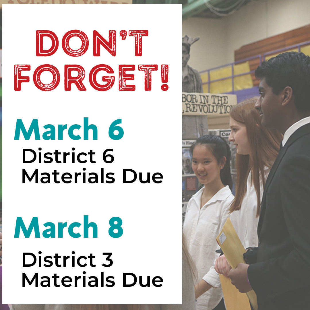 Check your contest website for deadlines and instructions. Find your contest website at hsmichigan.org/.../michigan..….  
#mihistoryday2023