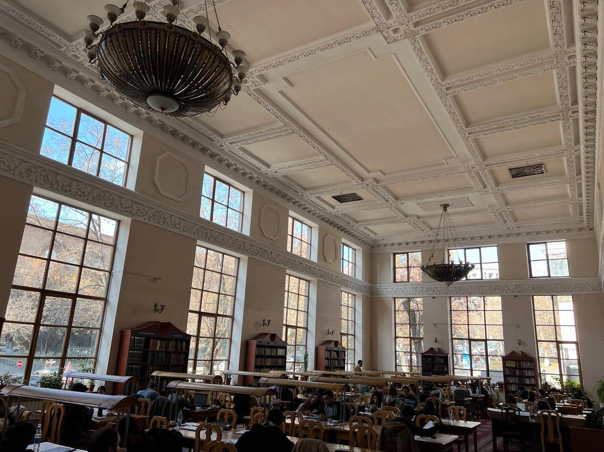 gradaranavar's tweet image. The National Library of Armenia Main Reading Room, #libraryarchitecture #library